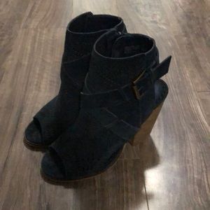 Naughty Monkey peep toe booties